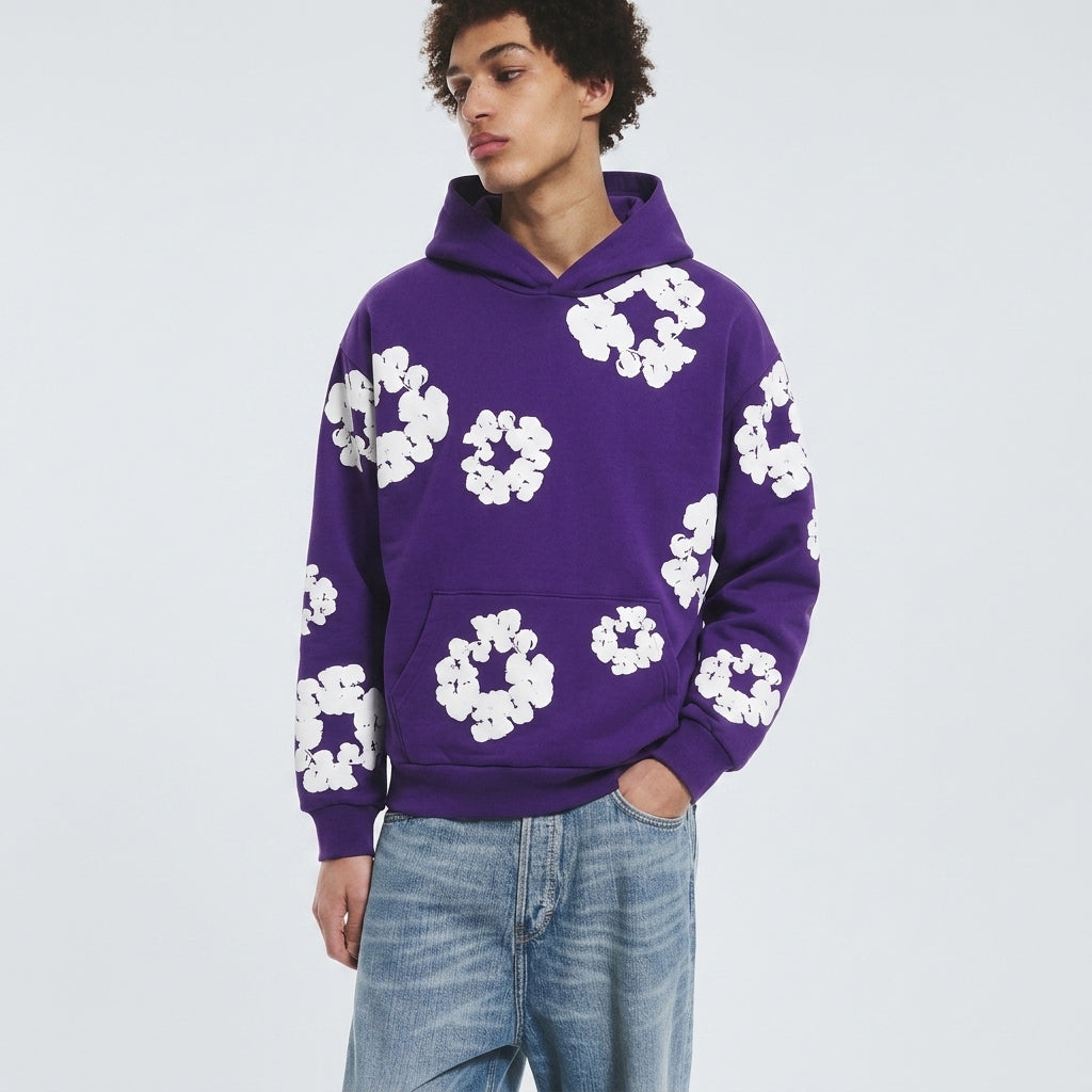 Denim Tears The Cotton Wreath Hoodie Purple