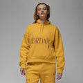 Air Jordan Brooklyn Fleece Pullover Hoodie Yellow Ochre/Dusty Peach