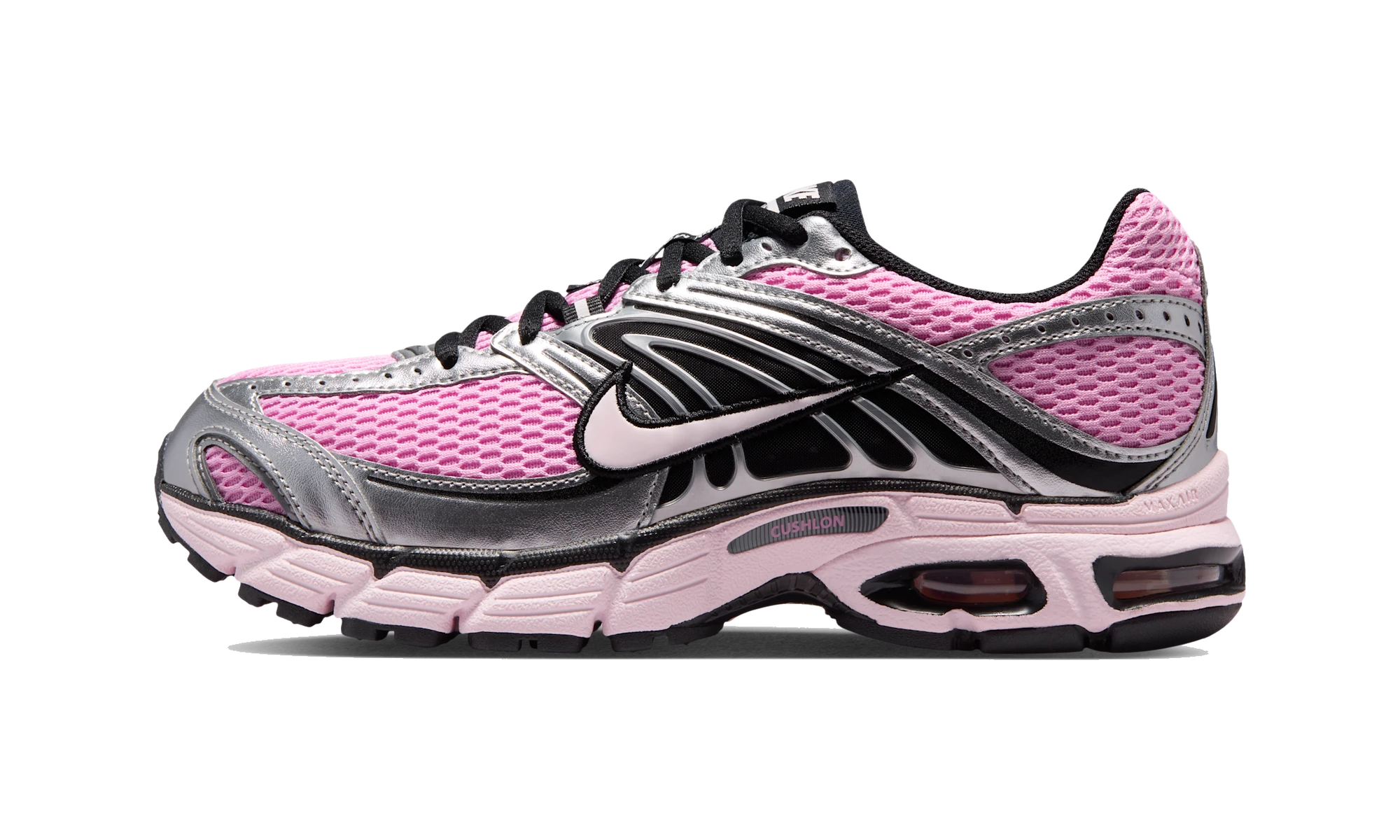 Nike Air Max Moto 2K shoes with reflective accents Pink Rise/Metallic Silver/Black/Pearl Pink