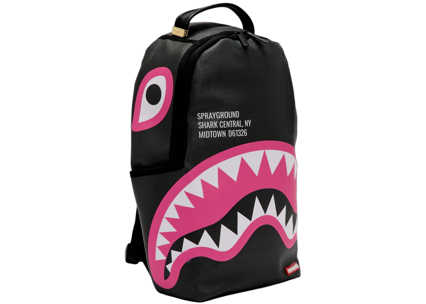 Sprayground Shark Central Pink DLXSV Backpack Black/Pink