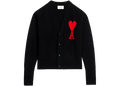 Ami Paris Ami De Coeur Cardigan Black/Red
