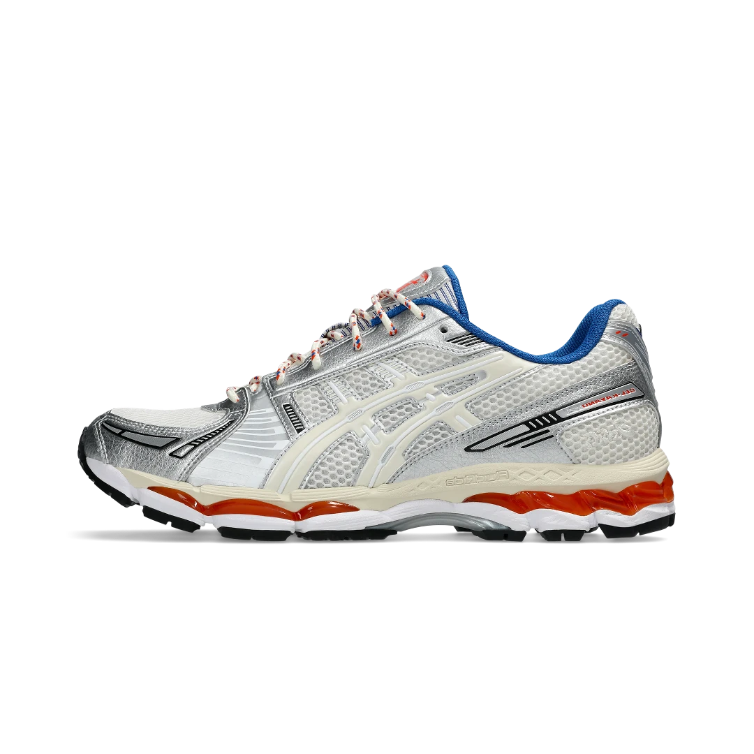 ASICS Gel-Kayano 12.1 Ronnie Fieg Knicks, Cream/Silver/Orange/Blue (1203A555-101)