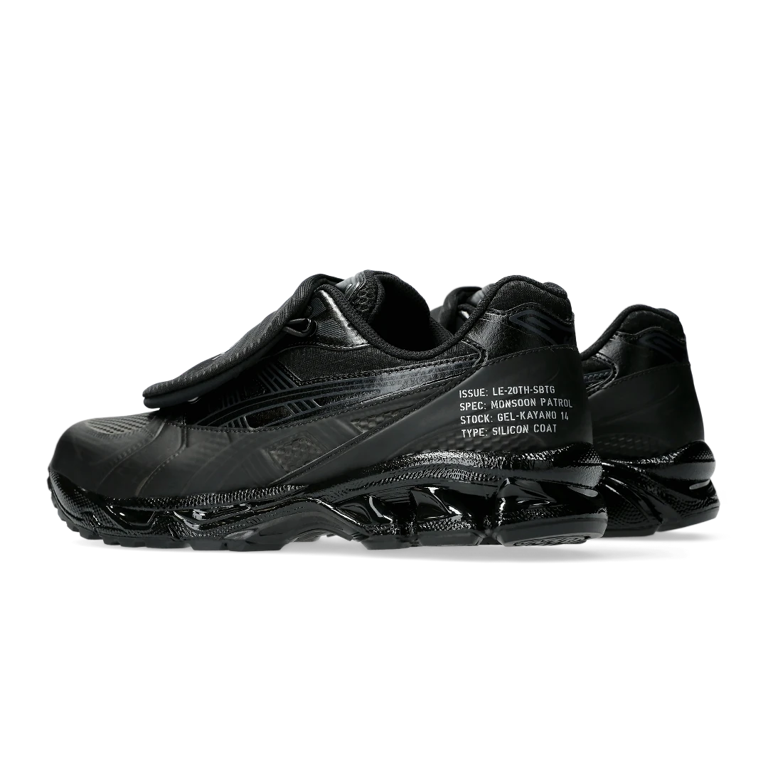 ASICS Gel-Kayano 14 SBTG x Limited Edt Monsoon Patrol Black, Black/Black (1201A975-001)