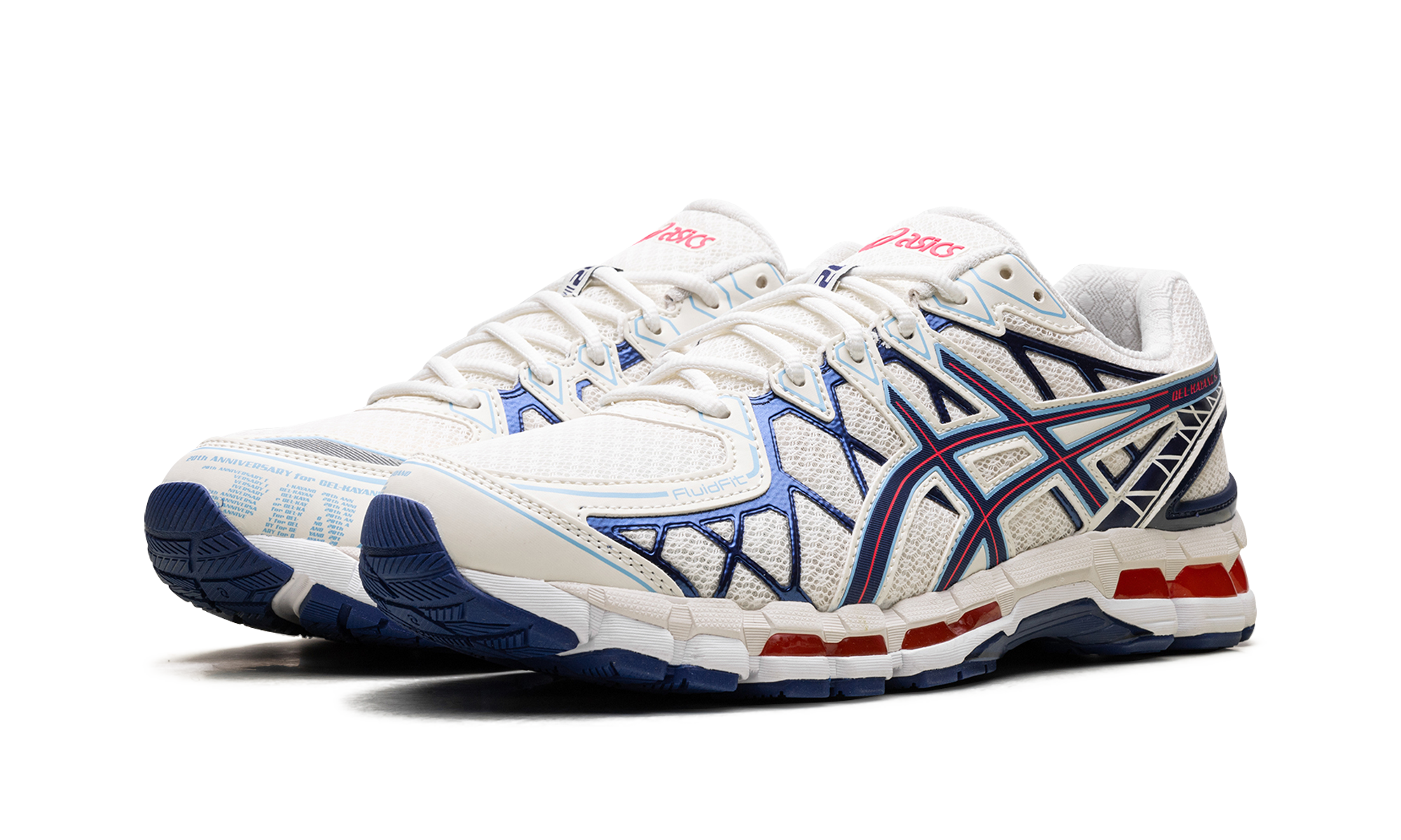ASICS Gel-Kayano 20 Cream Blue Red