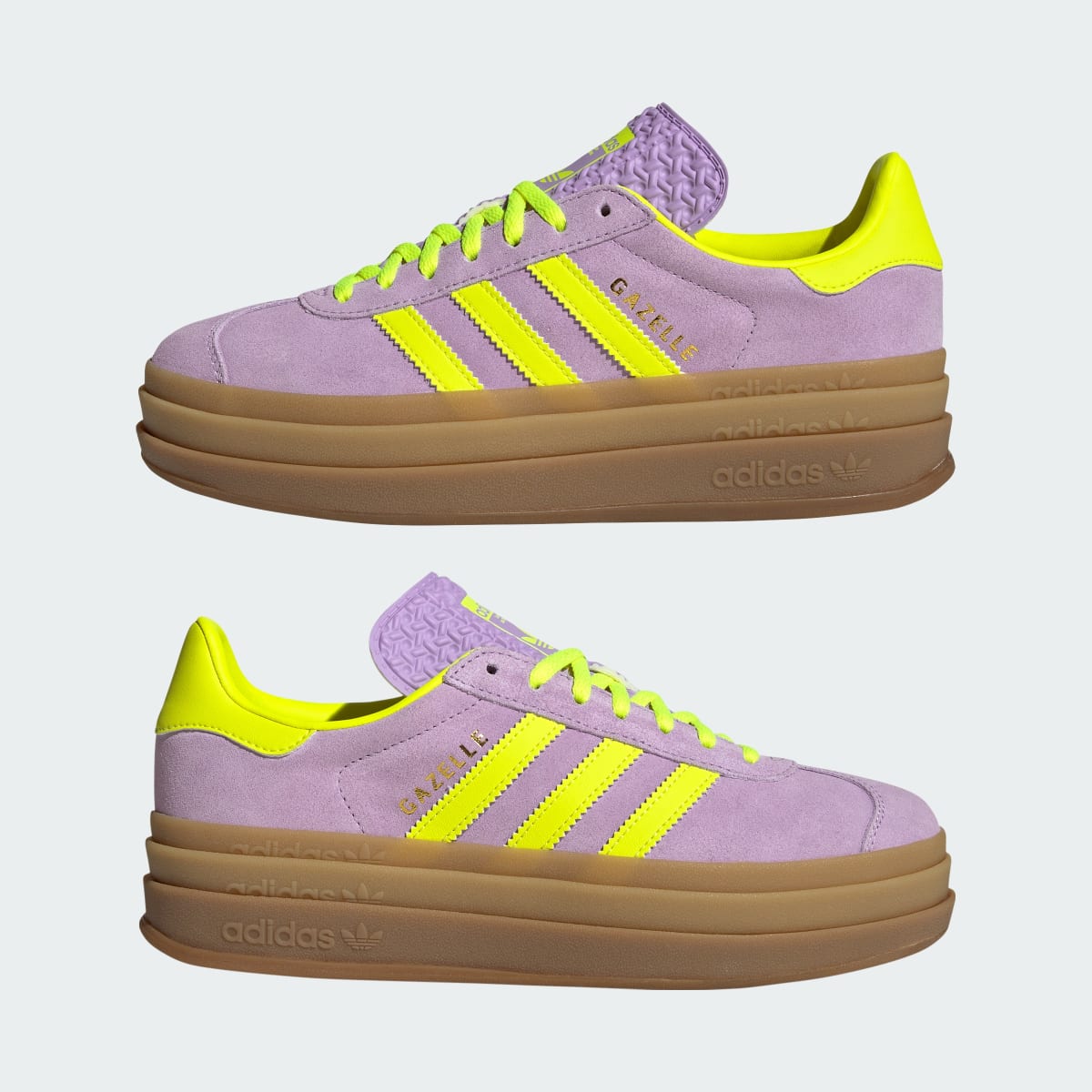 Adidas Gazelle Bold Powder Plum Solar Yellow