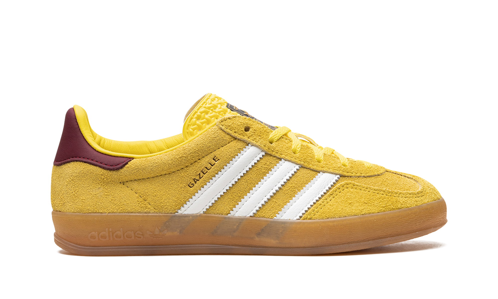 Adidas Gazelle Indoor Bright Yellow Collegiate Burgundy