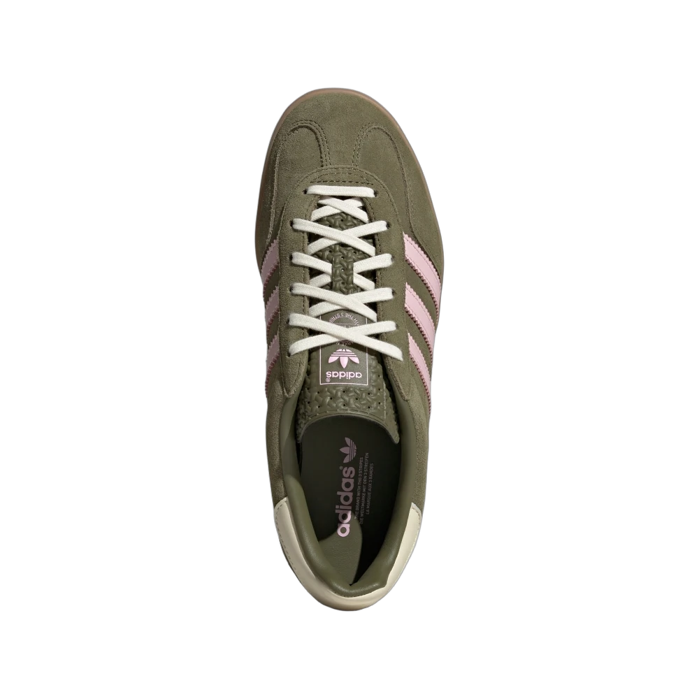 Adidas Gazelle Indoor Focus Olive Clear Pink, Focus Olive/Pink/Gum (JH6475)