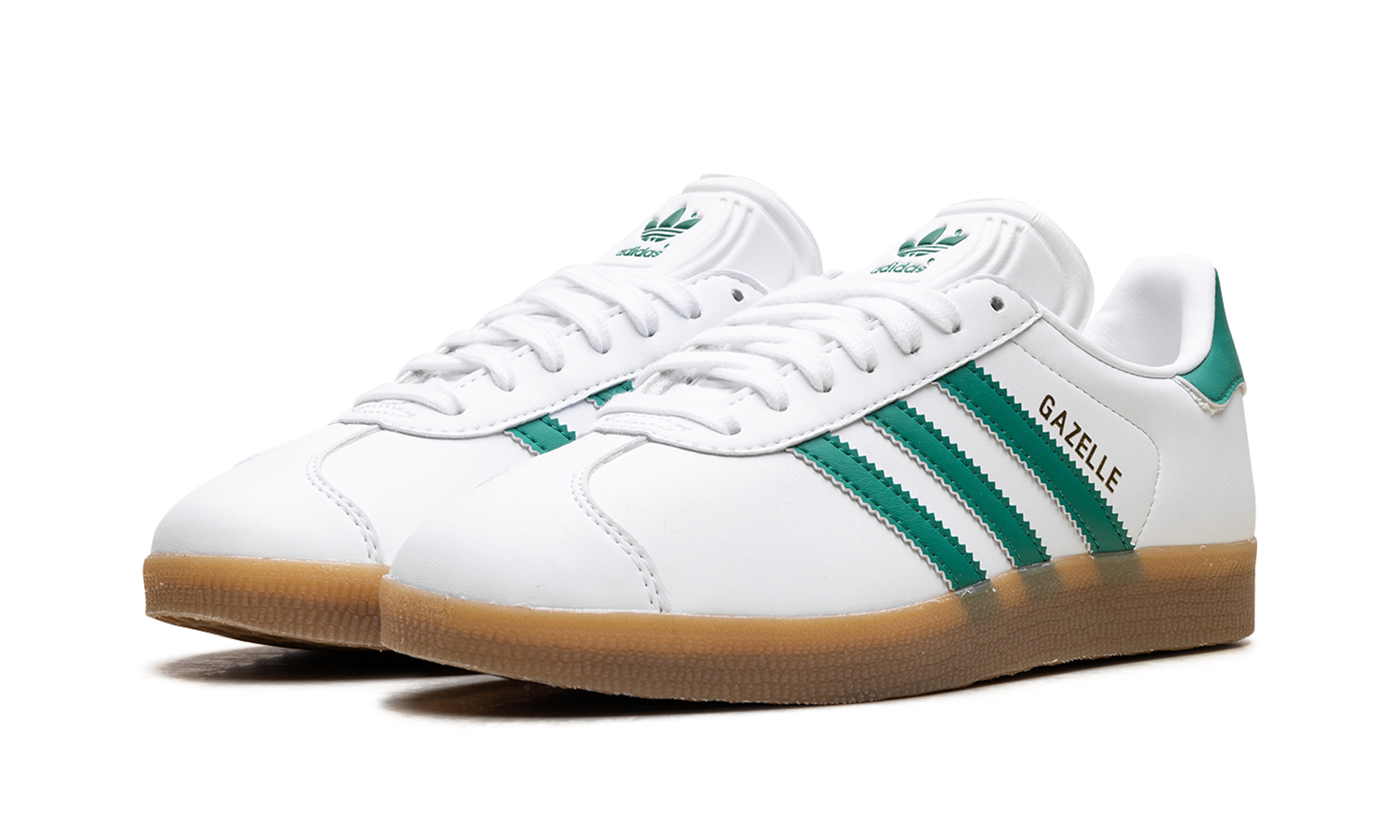 Adidas Gazelle White Bold Green Gum