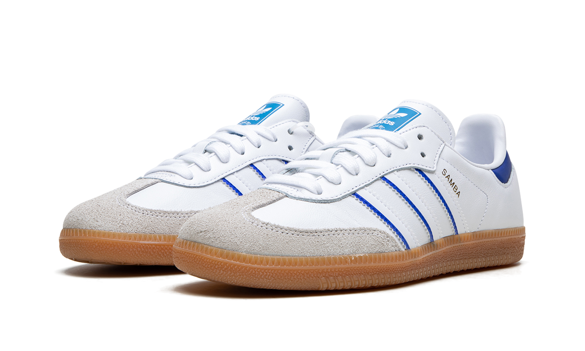 Adidas Samba Leather Cloud White Lucid Blue