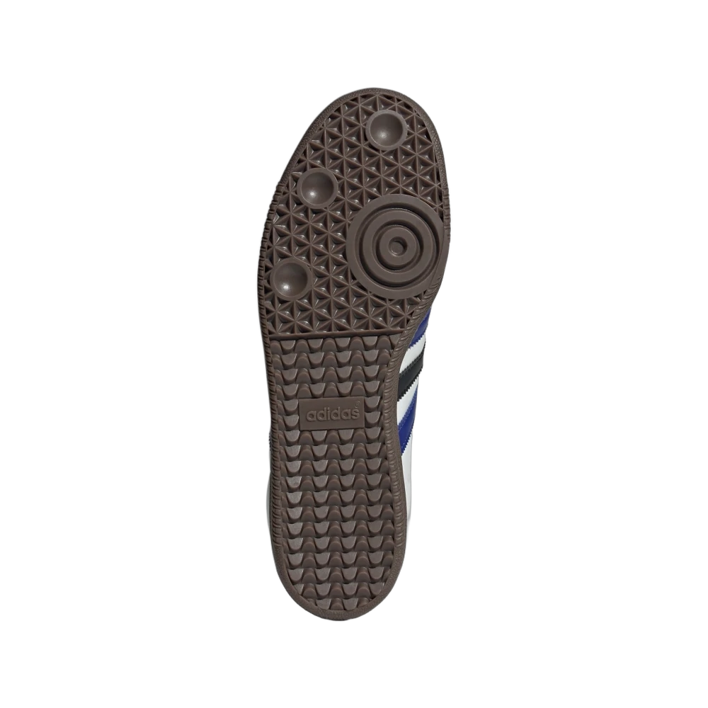 Adidas Samba OG Crystal White Active Blue Black, Crystal White/Active Blue/Matte Gold (ID1381)