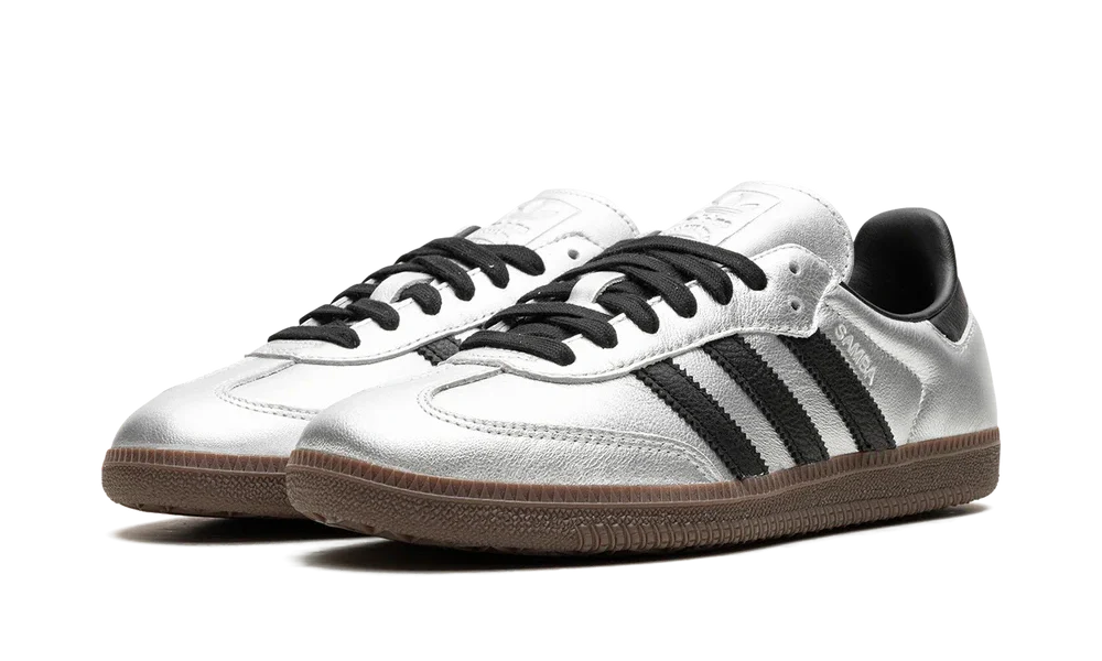 Adidas Samba OG Silver Metallic Black Gum - Sneak