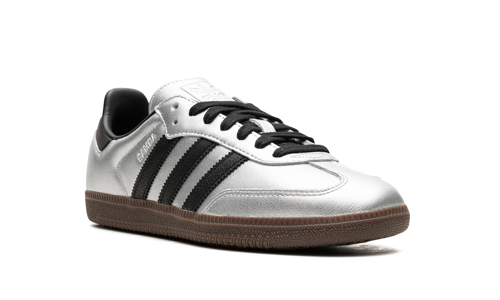 Adidas Samba OG Silver Metallic Black Gum