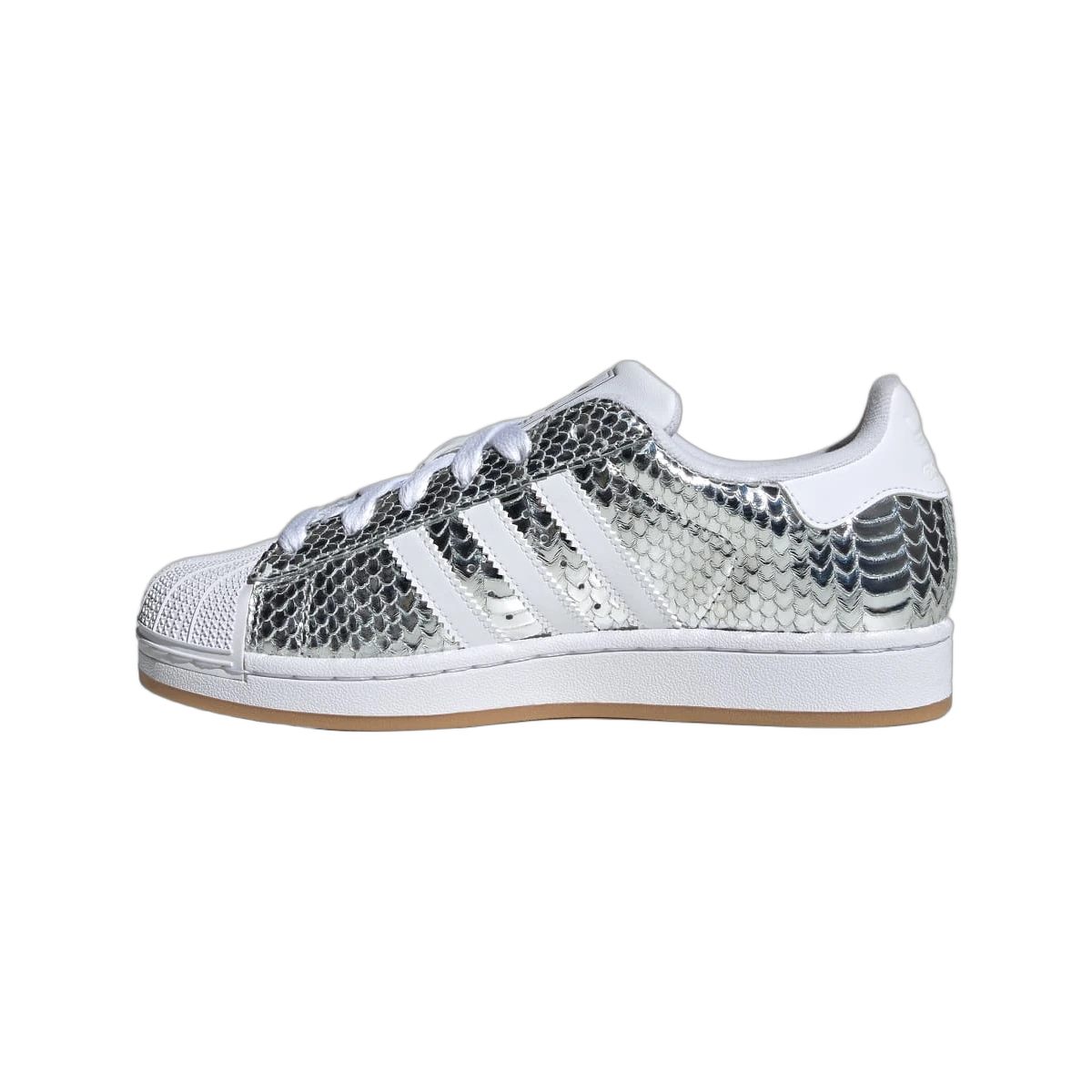 Adidas Superstar II Patent Snakeskin Silver Metallic