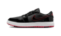 Air Jordan 1 Low Golf Spiked Bred Black Patent