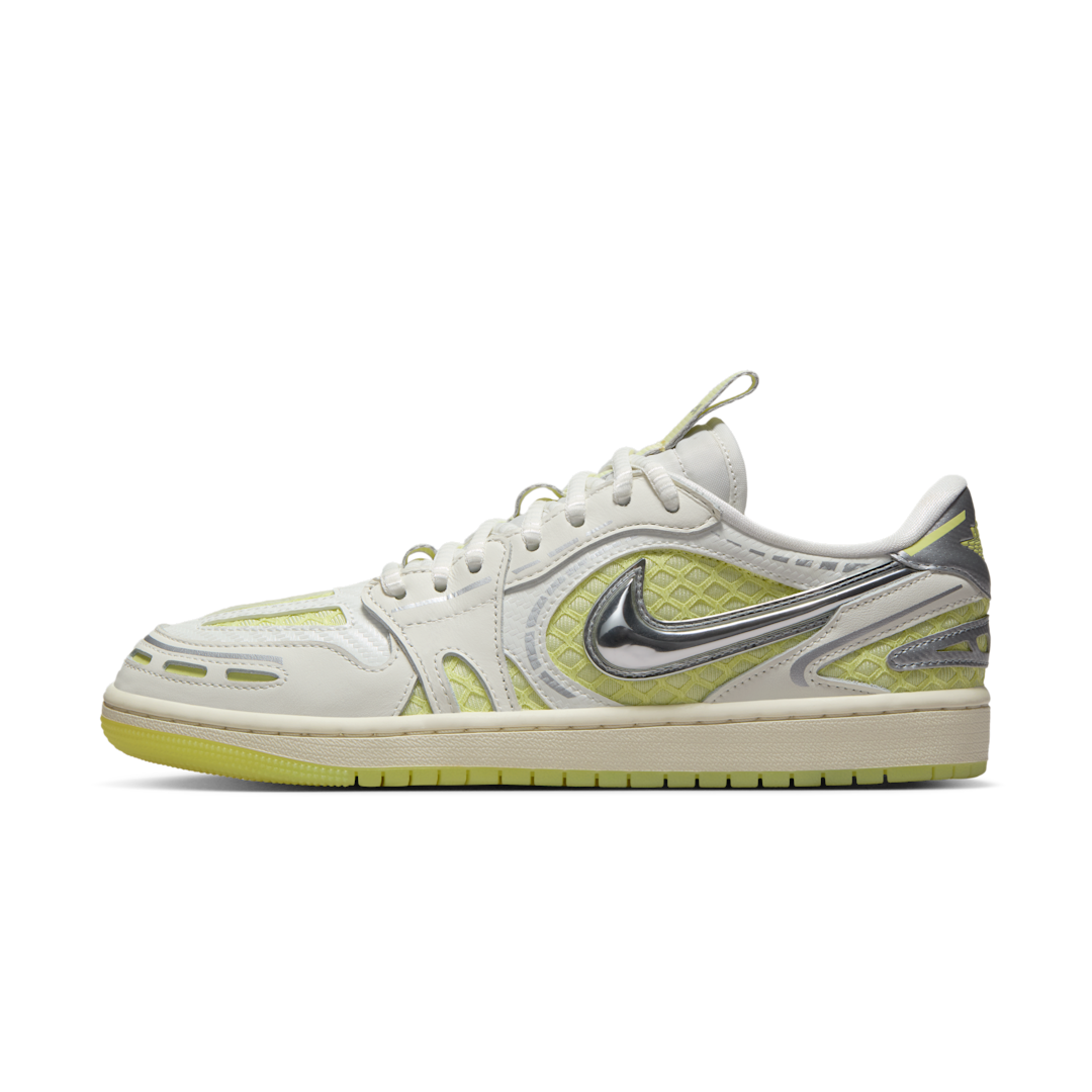 Air Jordan 1 Low Method of Make V3 Sail Luminous Green, Sail/Metallic Silver/Luminous Green (HQ2186-130)