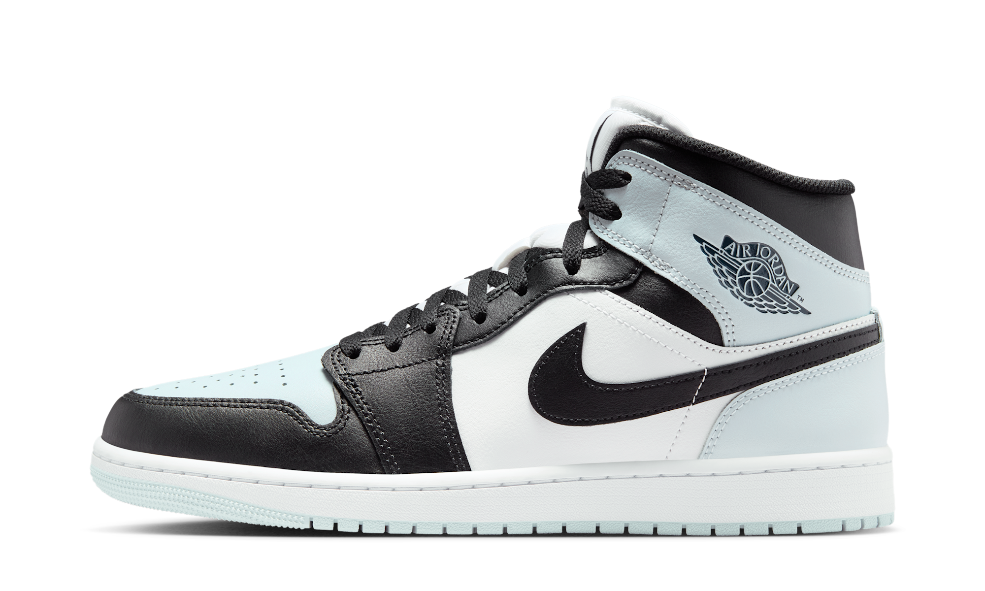 Air Jordan 1 Mid Black Aura Squadron Blue