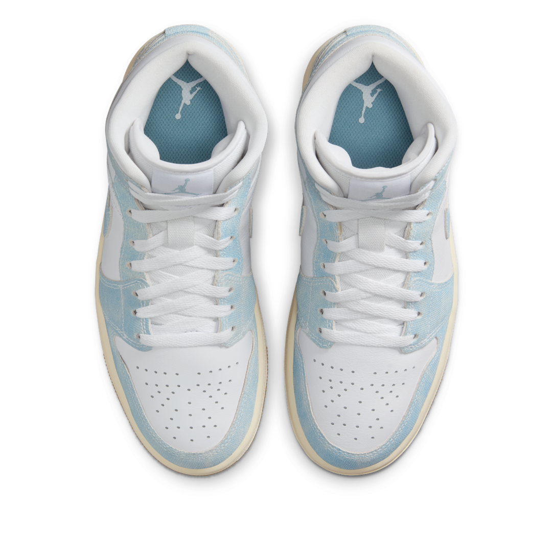 Air Jordan 1 Mid Denim, Light Blue/Sail/Gum (HQ2005-100)