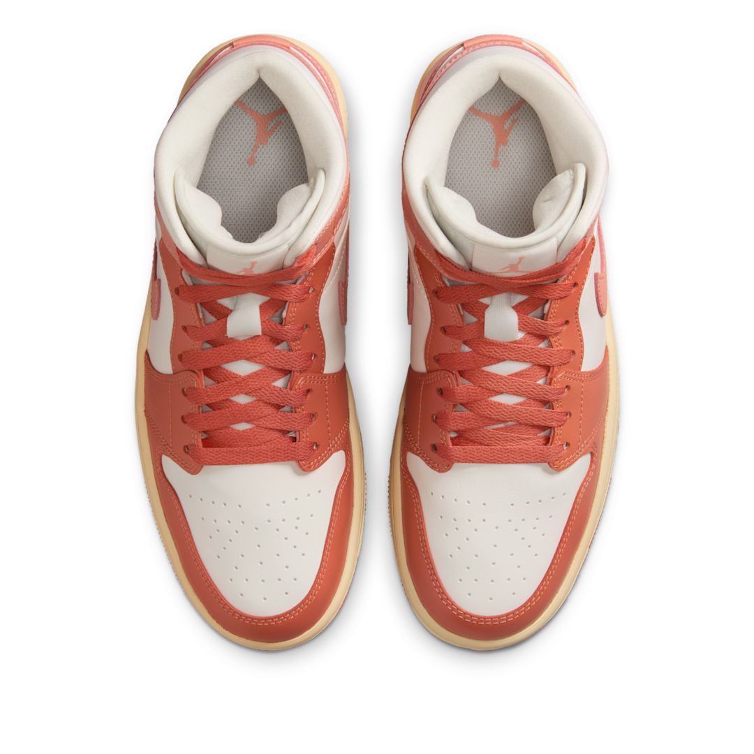 Air Jordan 1 Mid Madder Root, Sail/Madder Root/Muslin/Light Madder Root (BQ6472-180)