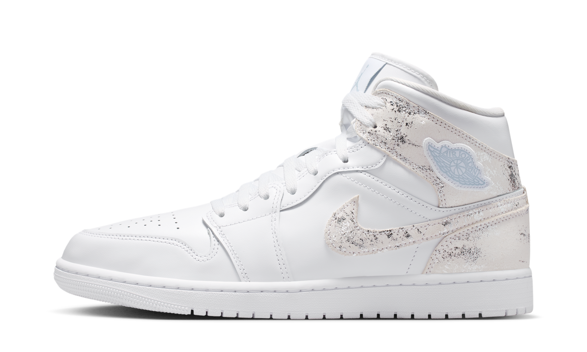Air Jordan 1 Mid SE Distressed White Field Silver