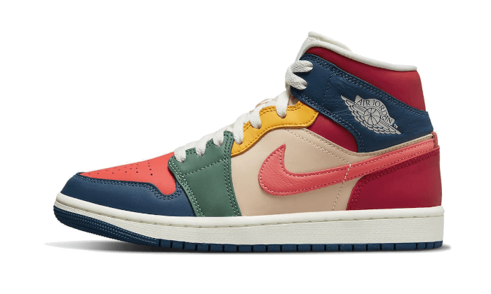 Air Jordan 1 Mid SE Multi Color (2022), French Blue/Fire Red/Beach/Magic Ember (DN3738-400)