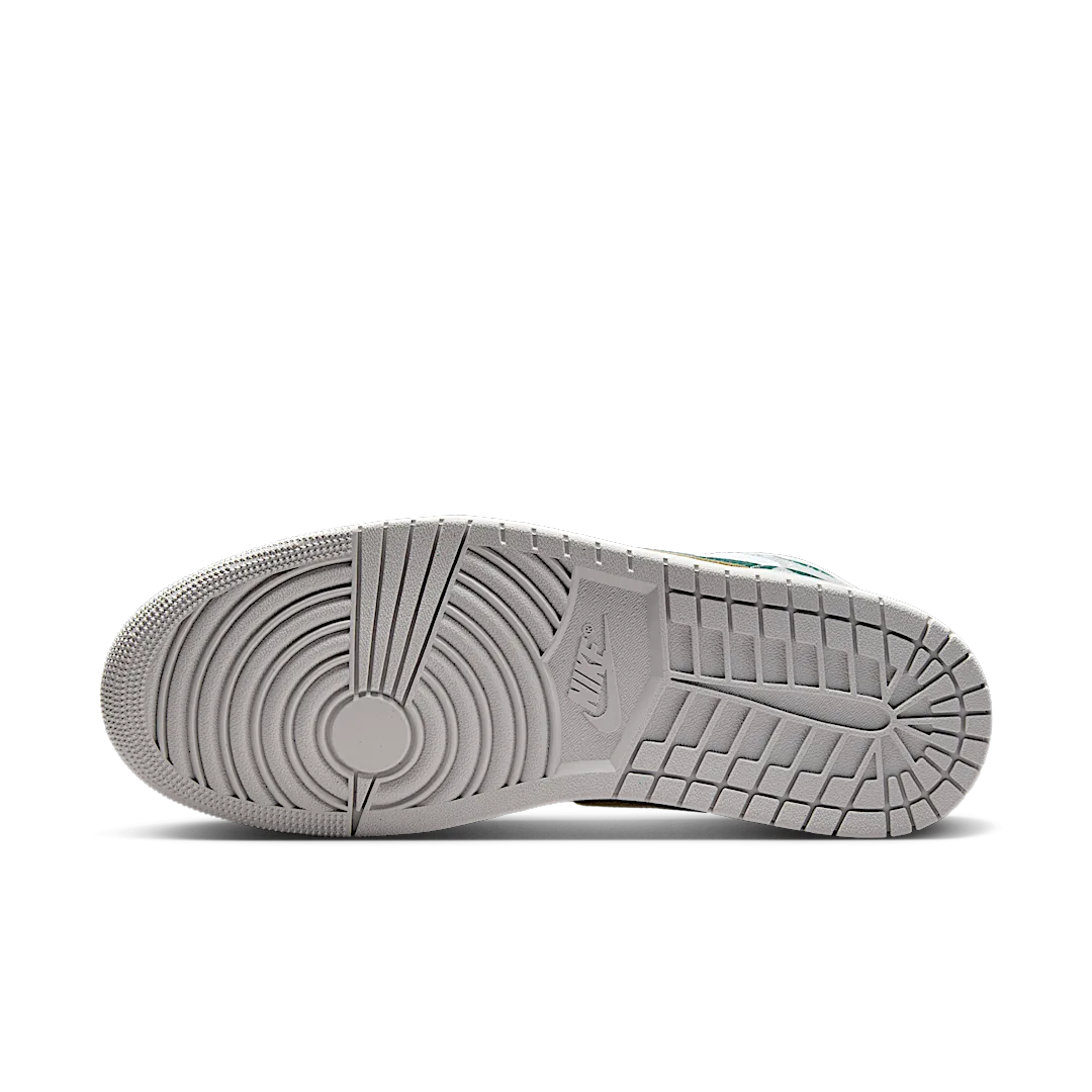 Air Jordan 1 Mid SE Oxidized Green Grey, White/Sail/Neutral Grey/Oxidized Green (FQ7720-103 / FQ8088-103)