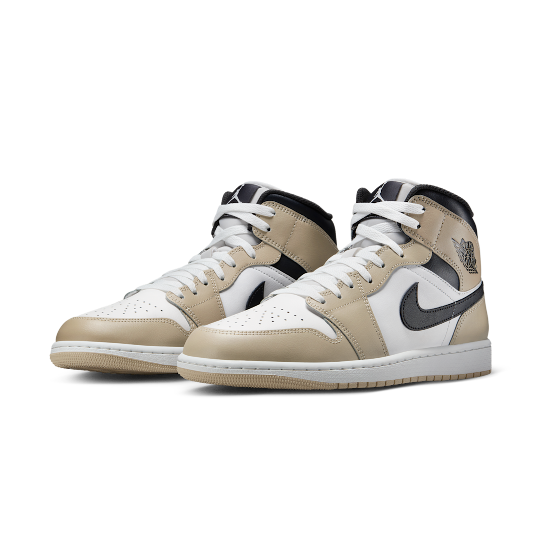 Air Jordan 1 Mid Summit White Off Noir Rattan, Summit White/Off Noir-Rattan (DQ8426-153)