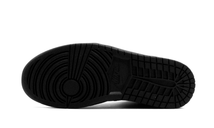 Air Jordan 1 Mid Triple Black Tumbled Leather, Black/Black/Black (554724-091)