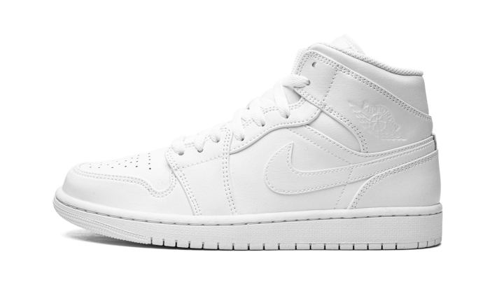Air Jordan 1 Mid Triple White, White/White/White (554724-136 / 554725-130 / 554725-136 / 554724-130 / DV0991-111)