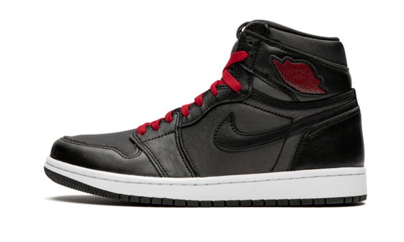 Air Jordan 1 Retro High Black Satin Gym Red Black, Black/Gym Red-Black-White (555088-060 / 575441-060)