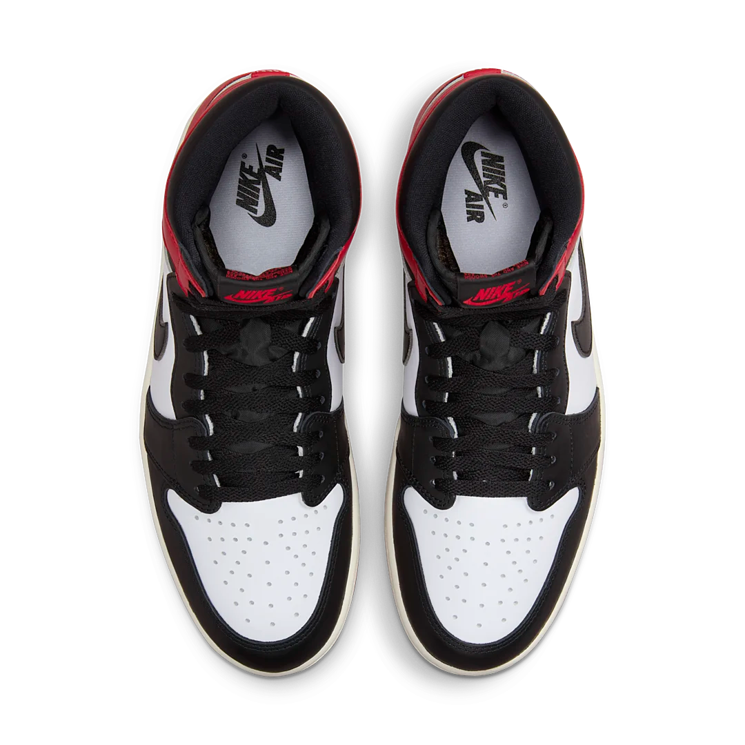 Air Jordan 1 Retro High OG Black Toe Reimagined, Black/Black/Varsity Red/White (DZ5485-106 / FD1437-106)