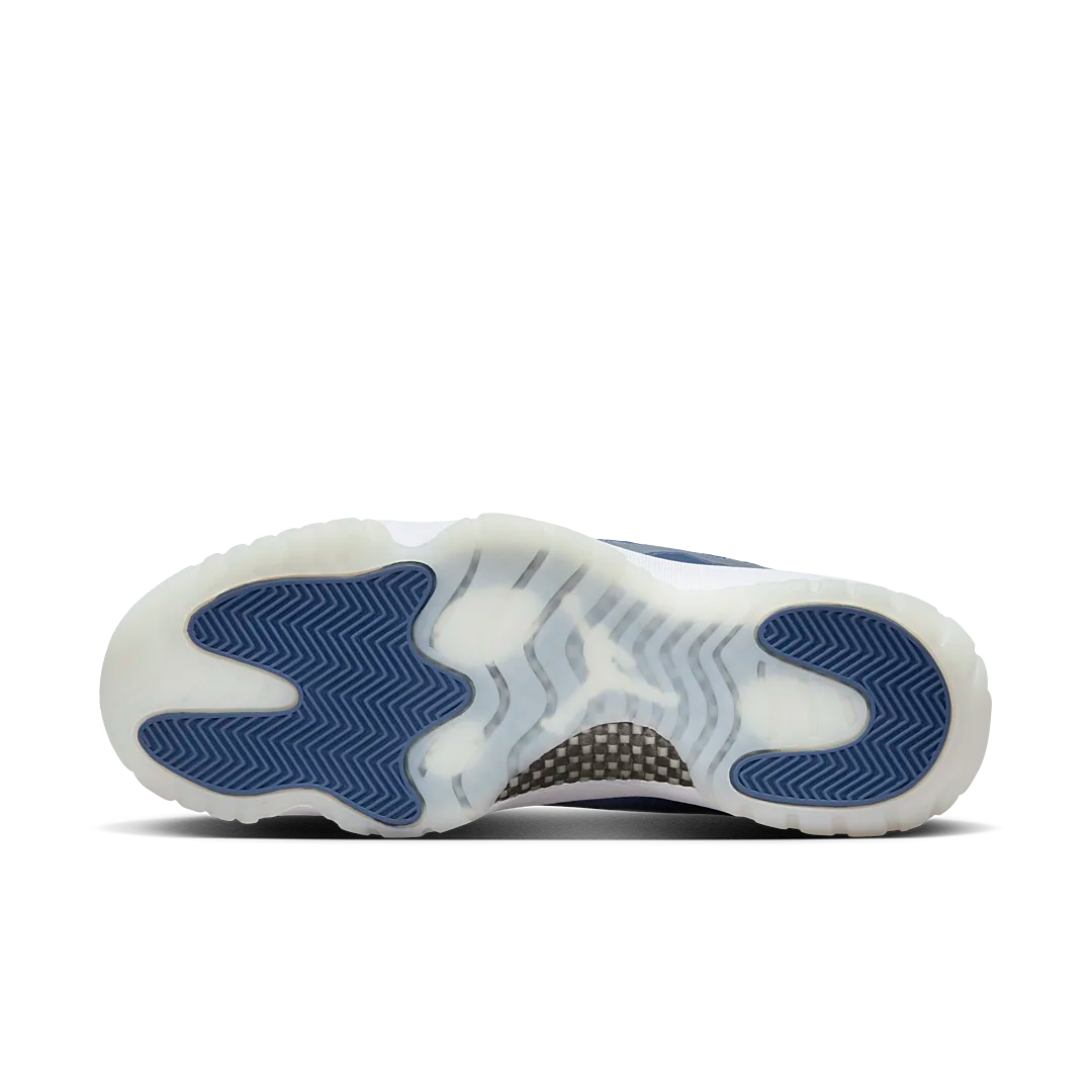 Air Jordan 11 Retro Low Diffused Blue, White/Midnight Navy/Diffused Blue/Football Grey (FV5104-104 / FV5121-104)