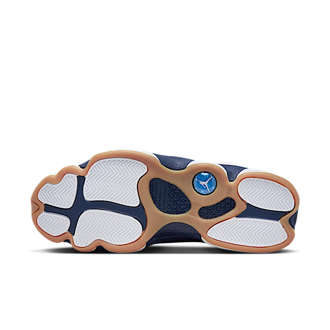 Air Jordan 13 Retro Midnight Navy, White/Midnight Navy/Gum Light Brown (414571-140)