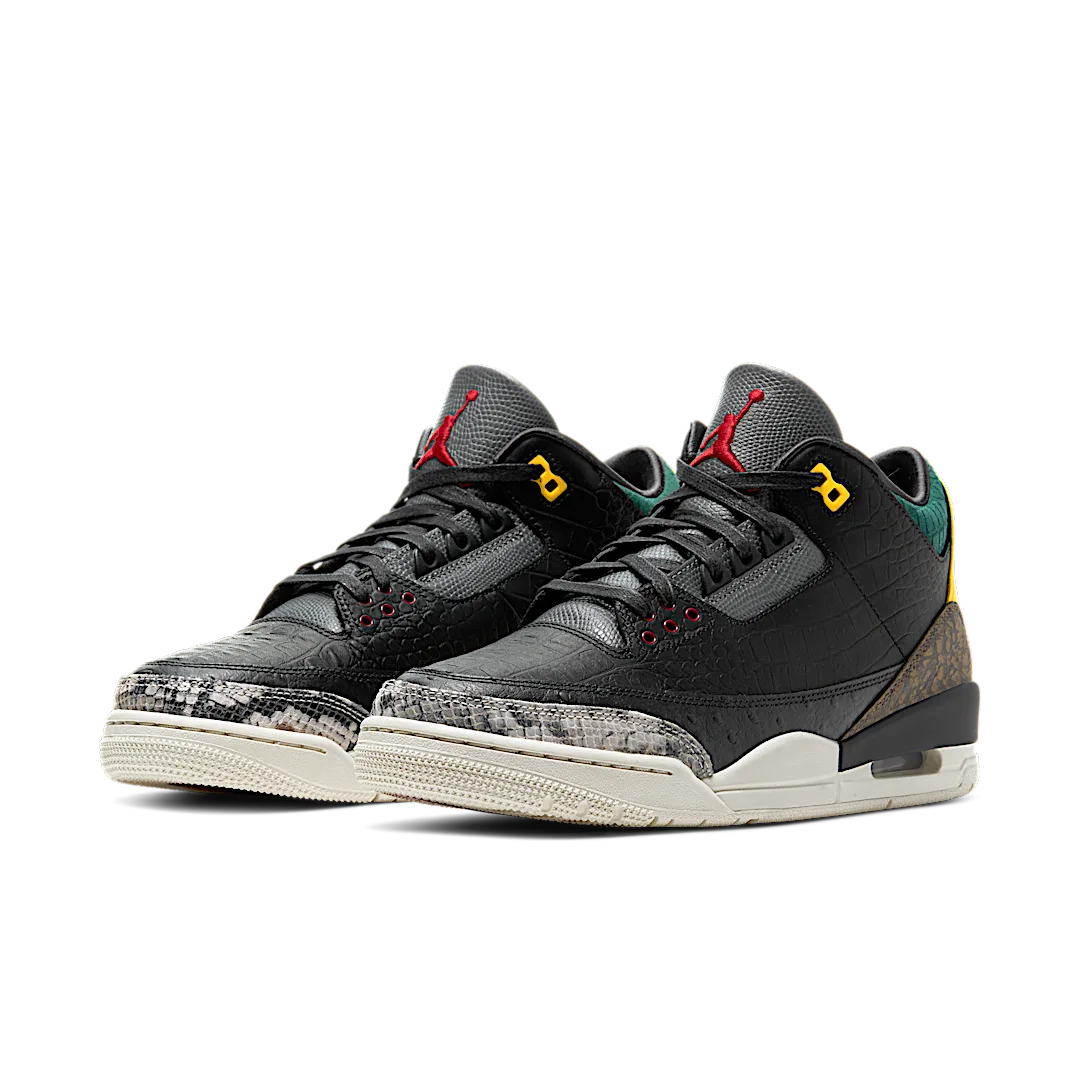 Air Jordan 3 Retro SE Animal Instinct 2.0, Black/Dark Mocha/Rope/Multi-Color (CV3583-003)