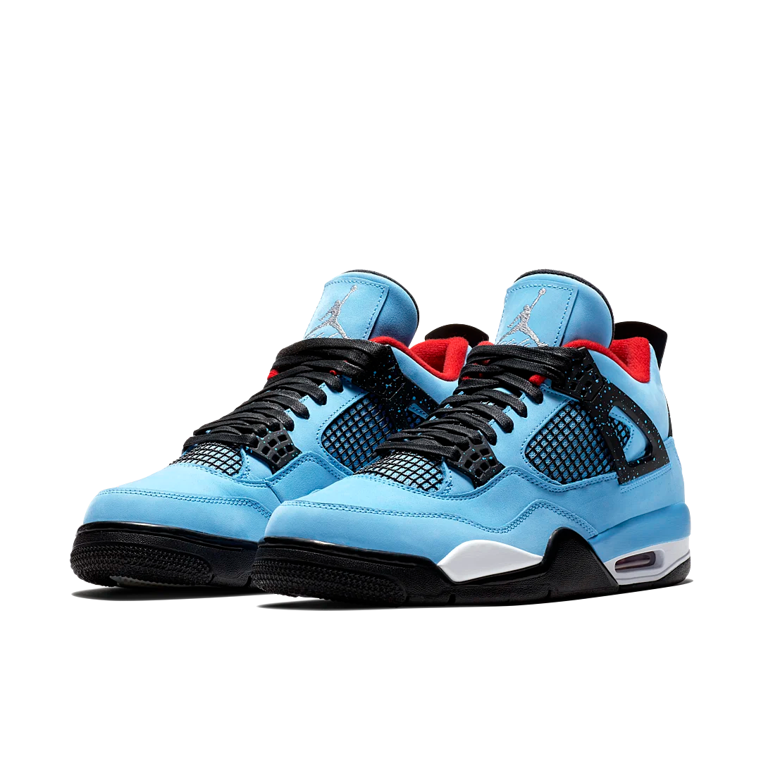 Air Jordan 4 Retro Travis Scott Cactus Jack, University Blue/Black-Varsity Red (308497-406)