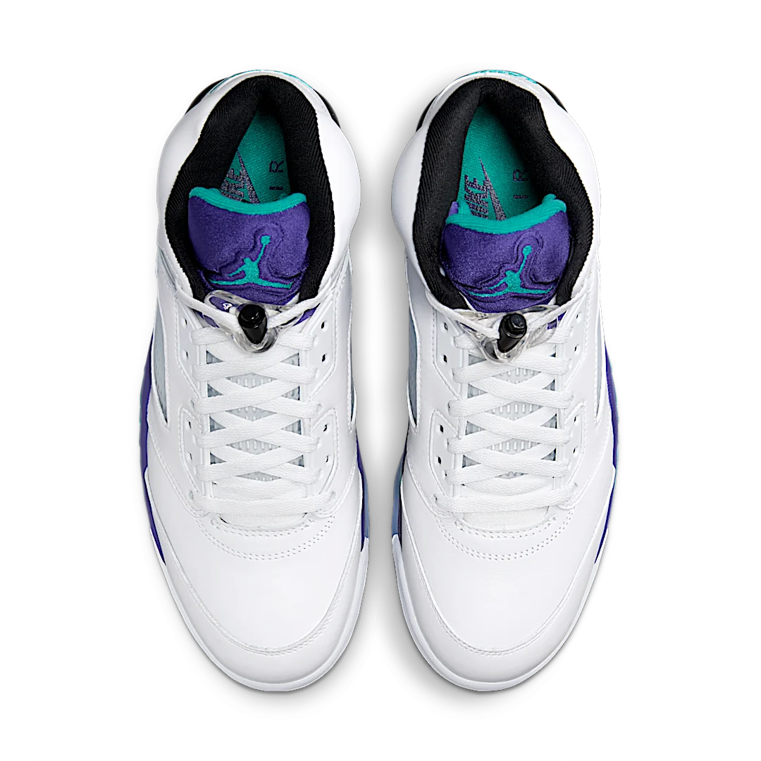Air Jordan 5 Retro Grape (2025), White/Grape Ice-New Emerald (HQ7978-100)