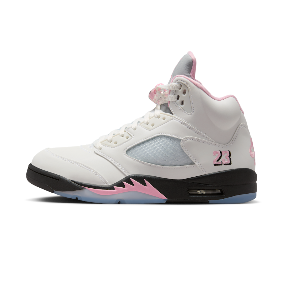 Air Jordan 5 Retro Medium Soft Pink, White/Medium Soft Pink/Black (HQ7978-102)