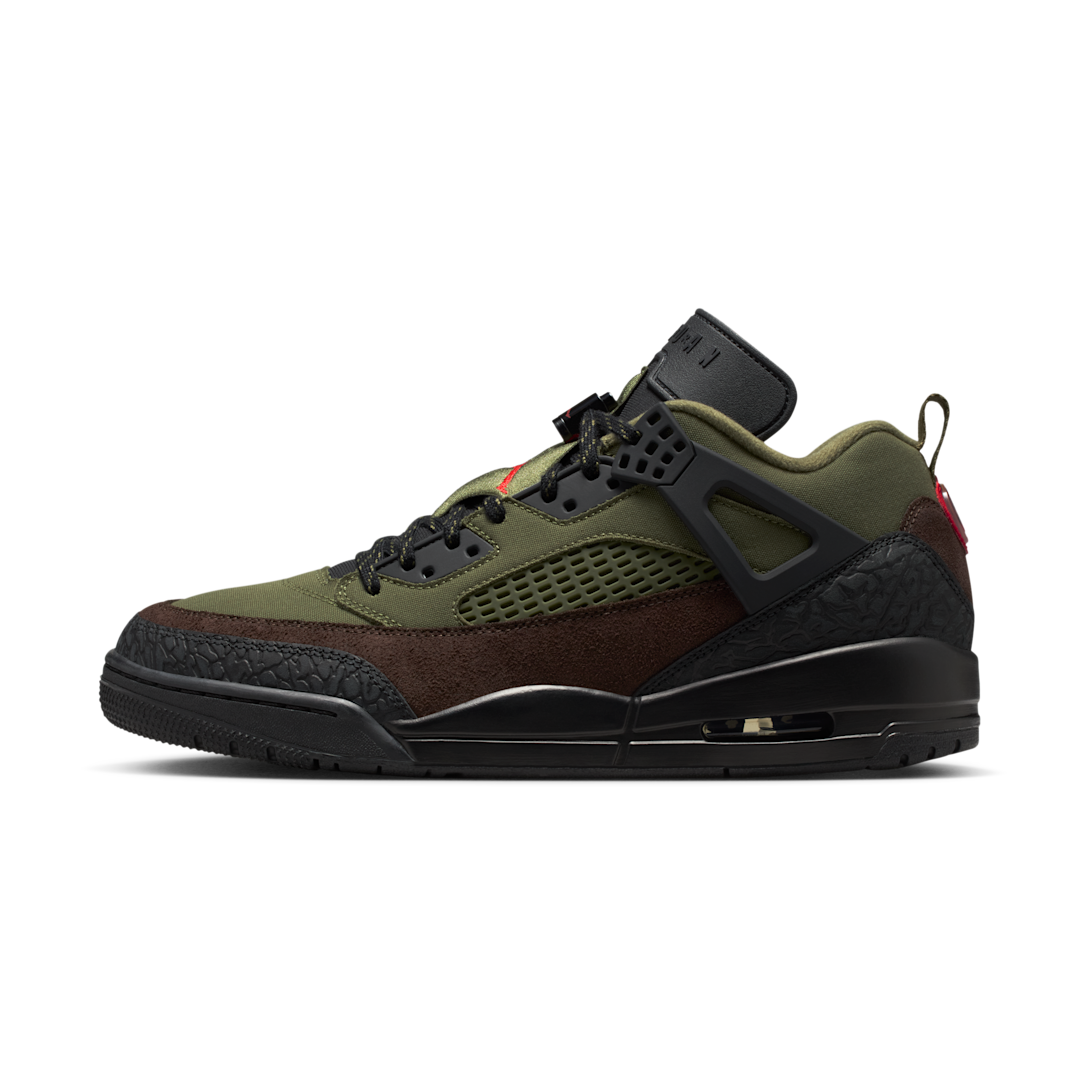 Air Jordan Spizike Low Beef & Broccoli, Medium Olive/University Red/Black/Baroque Brown (IH1782-200)