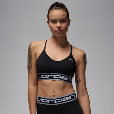Air Jordan Sport Indy Light-Support Sports Bra Black/Stealth/Black/White - Sneak