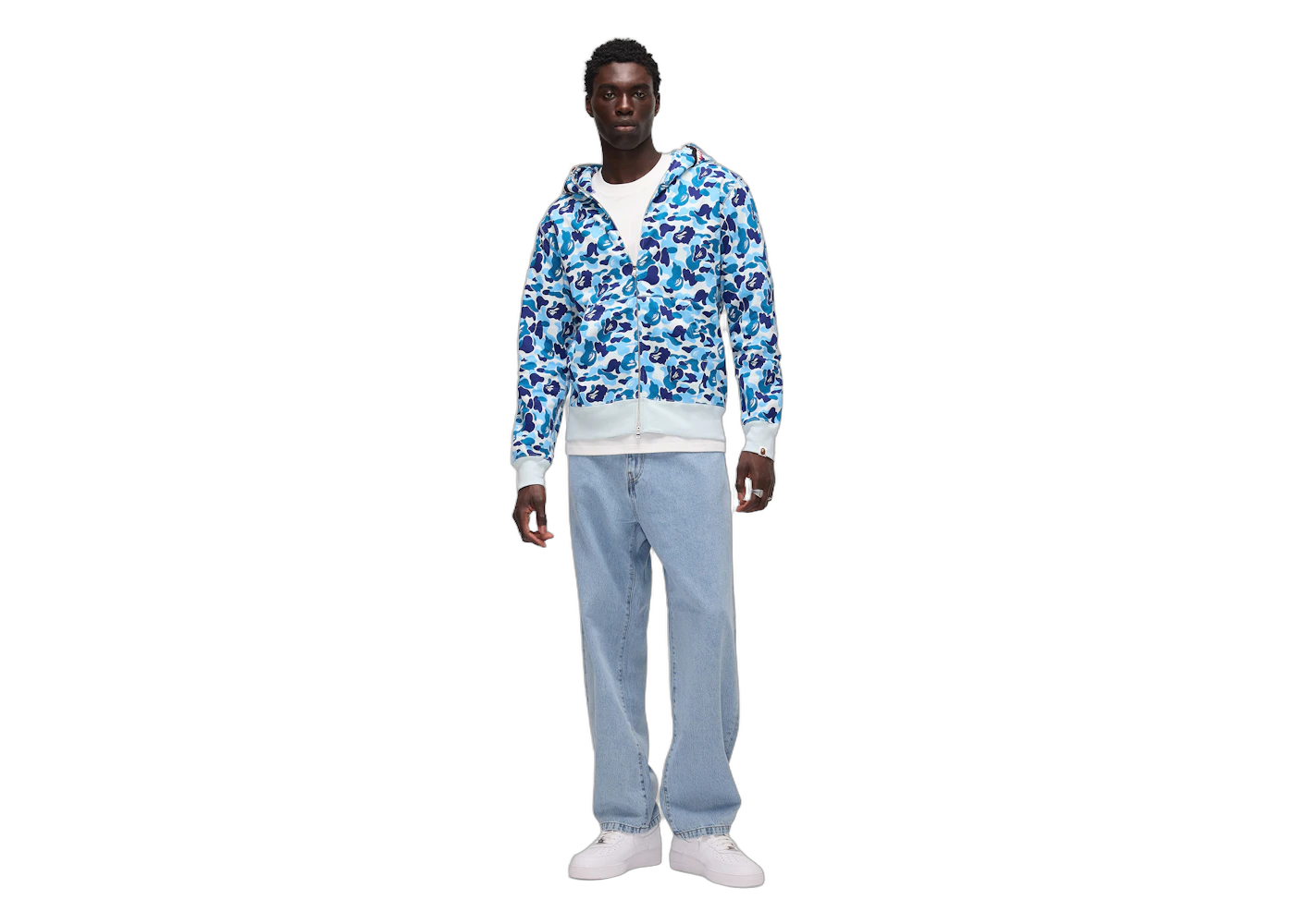 BAPE ABC Camo Shark Full Zip Hoodie Blue