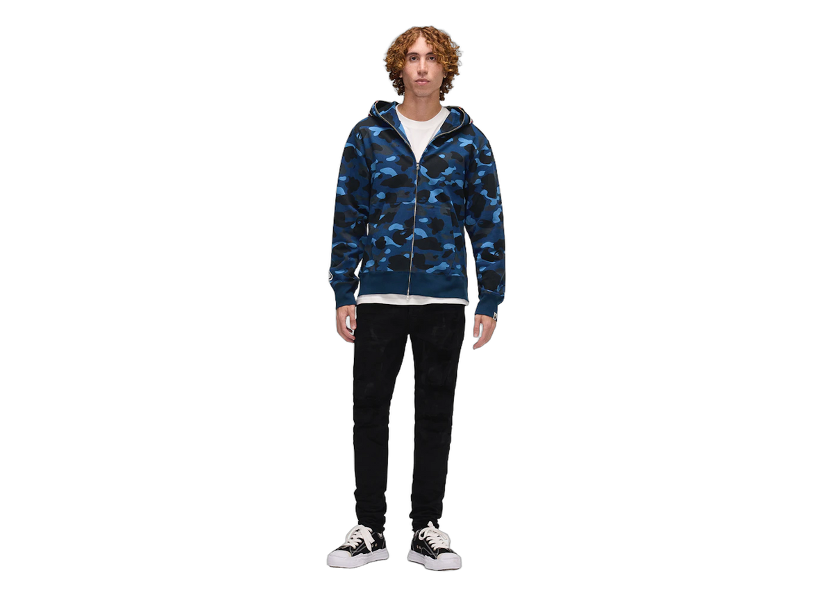BAPE Color Camo Shark Full Zip Hoodie Blue