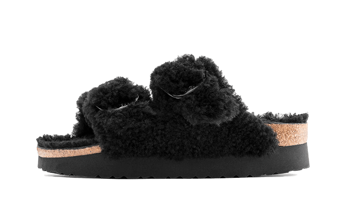 Birkenstock Arizona Big Buckle Shearling Black Gold