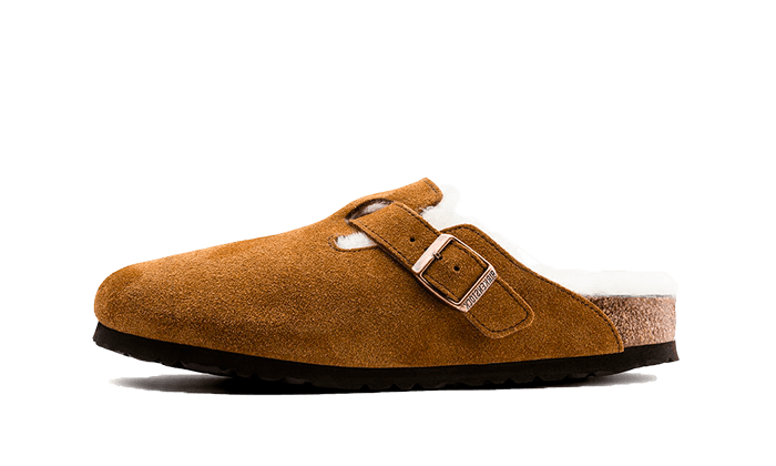 Birkenstock Boston Shearling Suede Leather Mink