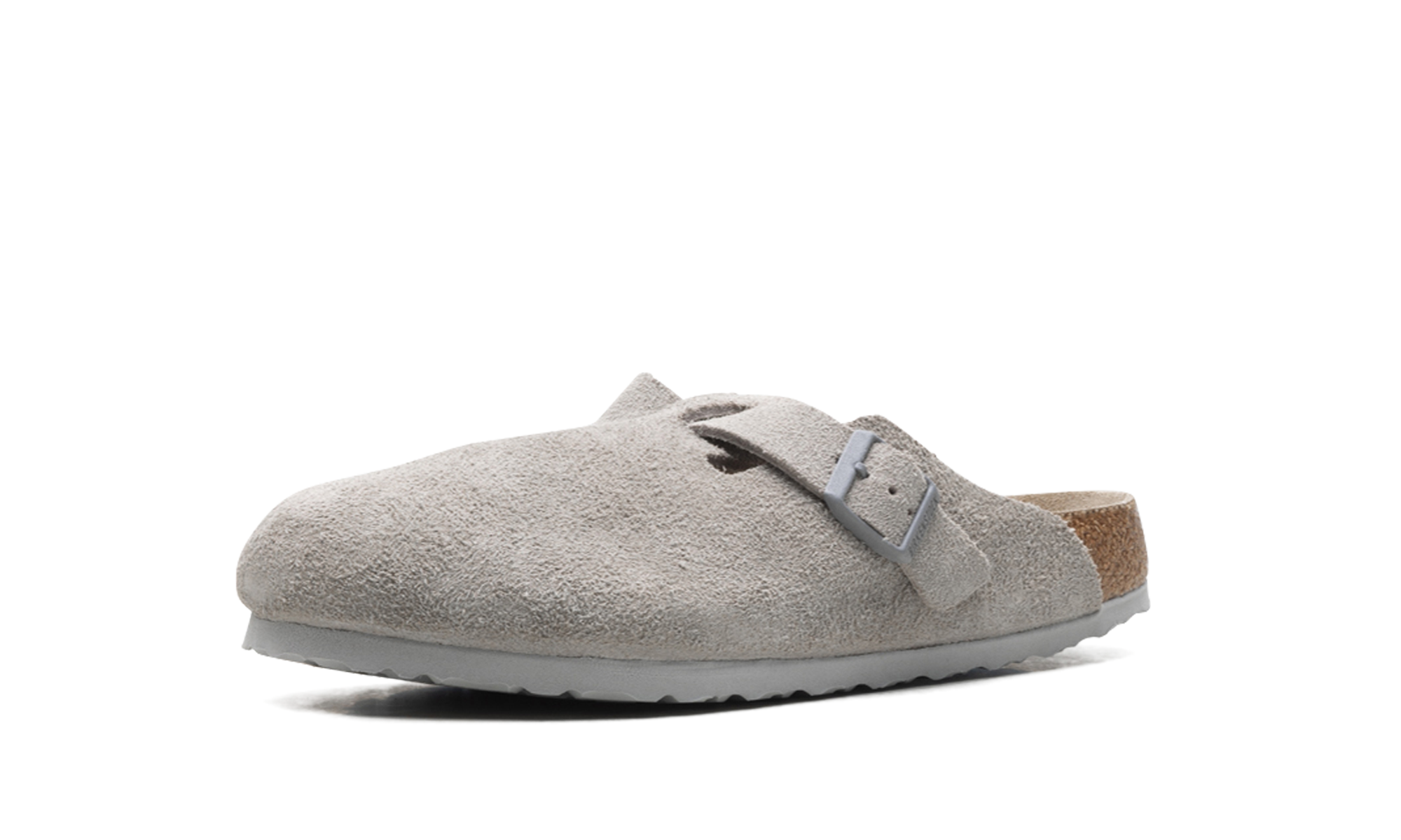 Birkenstock Boston Soft Footbed Suede Stone Coin