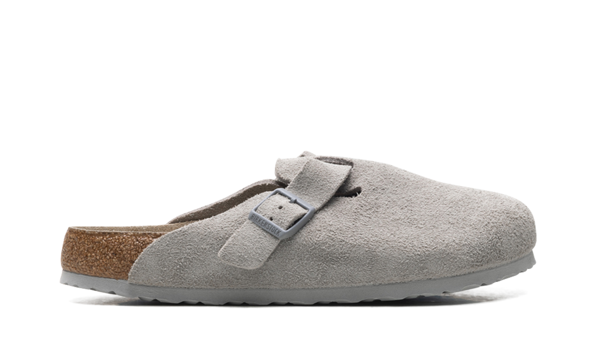 Birkenstock Boston Soft Footbed Suede Stone Coin