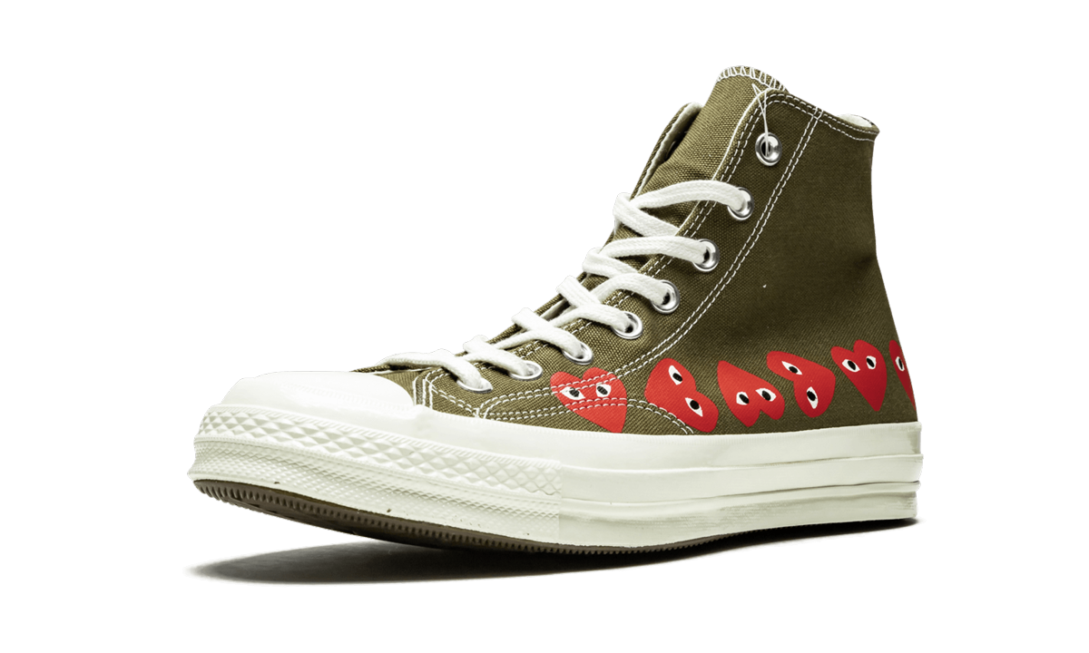 Converse Chuck Taylor All Star 70 Hi Comme des Garcons PLAY Multi-Heart Green