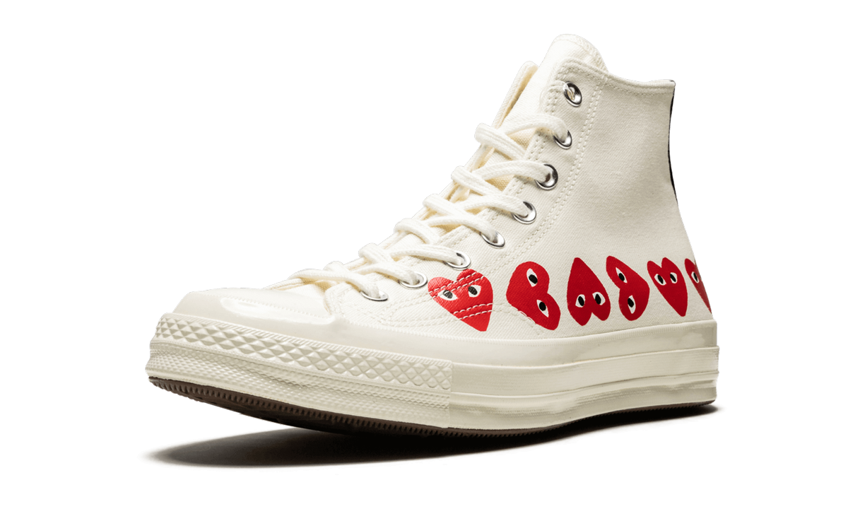 Converse Chuck Taylor All Star 70 Hi Comme des Garcons PLAY Multi-Heart White