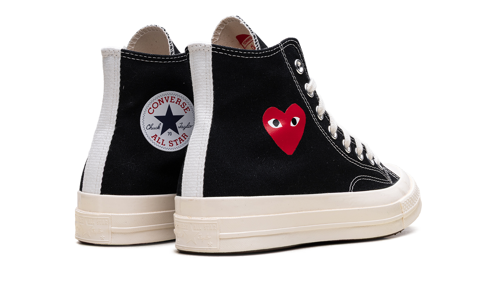 Converse Chuck Taylor All Star 70 Hi Comme des Garcons PLAY Single Heart Black