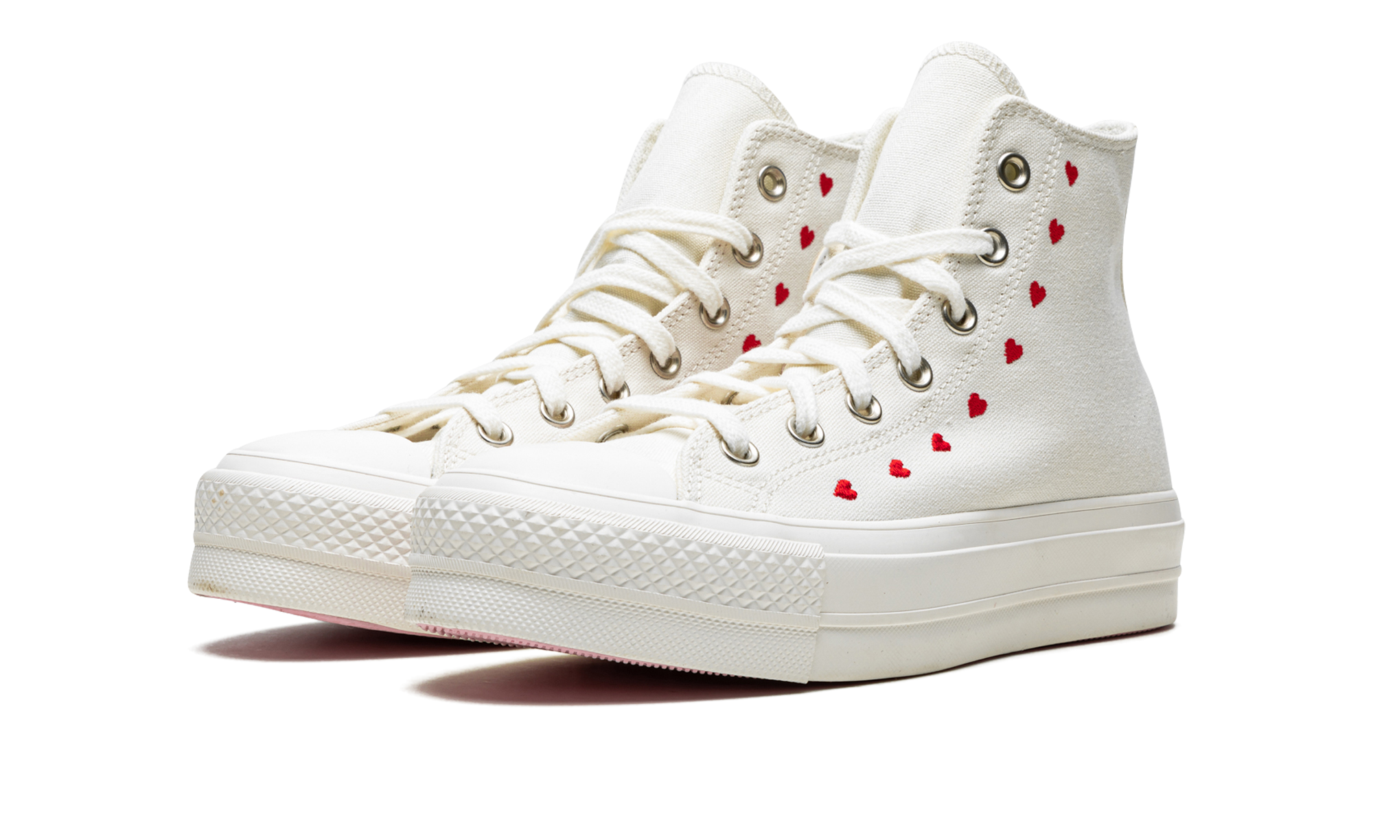 Converse Chuck Taylor All Star Lift Hi White Red