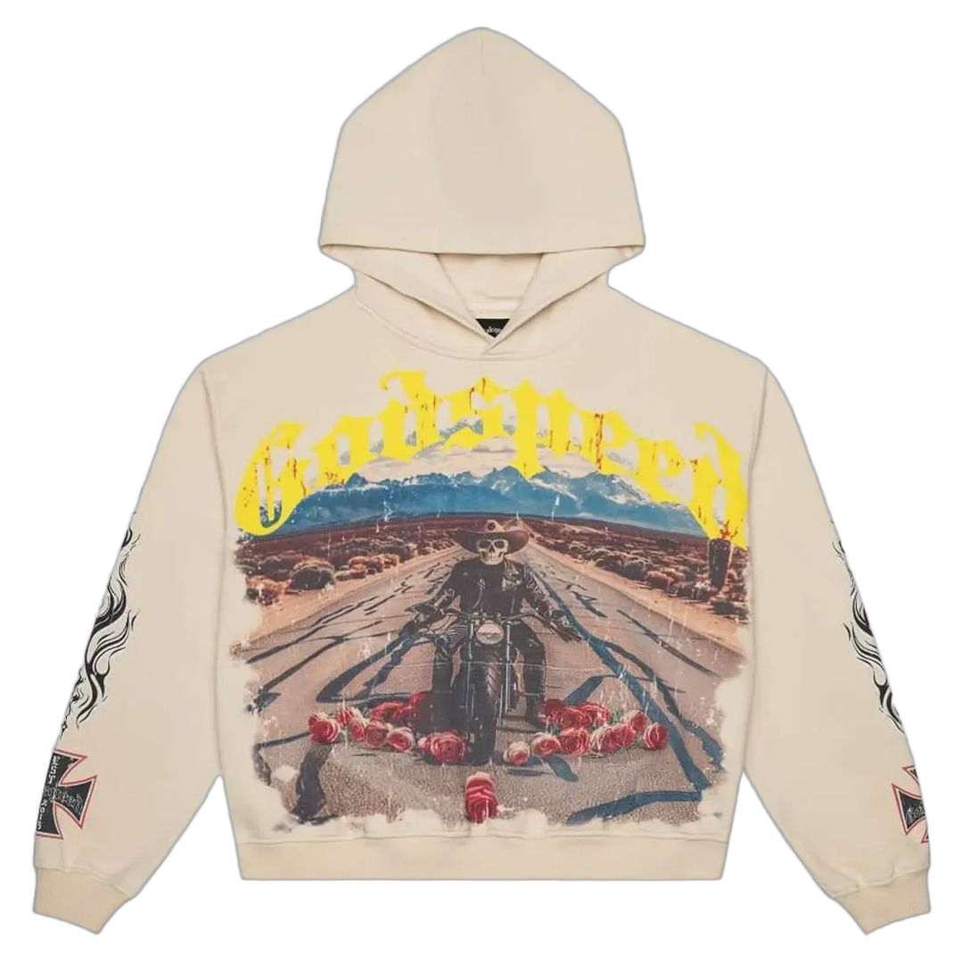 Godspeed Long Lonely Road Hoodie Bone