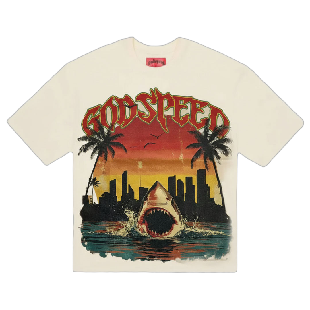 Godspeed Miami Shark T-Shirt White